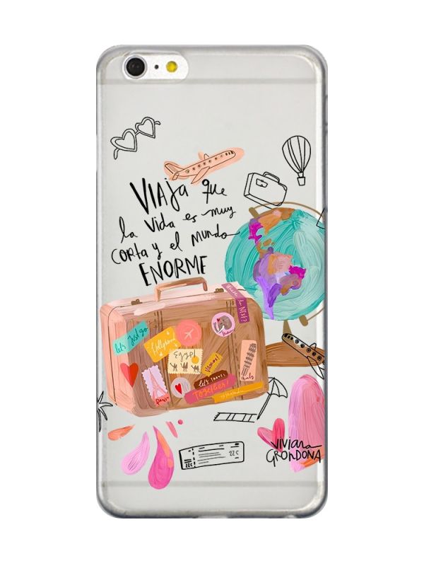 Прозорий чохол на iPhone 6+/6 Plus :: Настрій подорожувати (принт 329)