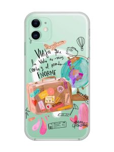 Магнітний чохол на iPhone 11 із підтримкою MagSafe :: Настрій подорожувати (принт 329)