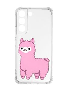 Чохол із потовщеними кутами на Samsung Galaxy S22 :: Лама рожева (принт 100)