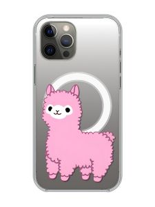Магнітний чохол на iPhone 12 Pro Max із підтримкою MagSafe :: Лама рожева (принт 100)