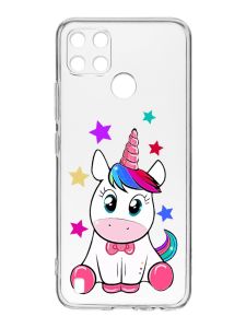 Прозорий чохол на Realme C21Y :: Єдиноріг (принт 102)