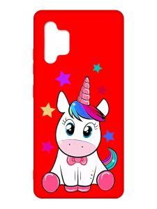 Матовий червоний чохол на Samsung Galaxy A32 :: Єдиноріг (принт 102)