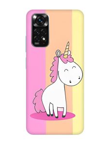 Матовий чохол з бірюзовими боками на Xiaomi Redmi Note 11 :: Єдиноріг (принт 104)