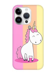 Матовий чохол з чорними боками на Apple iPhone 14 Pro :: Єдиноріг (принт 104)