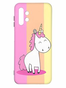 Матовий чохол з чорними боками на Samsung Galaxy A13 4G :: Єдиноріг (принт 104)