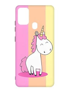 Матовий чохол з чорними боками на Samsung Galaxy M30s/M21 :: Єдиноріг (принт 104)