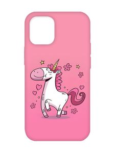 Матовий чохол з бірюзовими боками на Apple iPhone 12/12 Pro (6.1) :: Єдиноріг (принт 105)