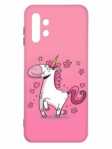 Матовий чохол з чорними боками на Samsung Galaxy A13 4G :: Єдиноріг (принт 105)