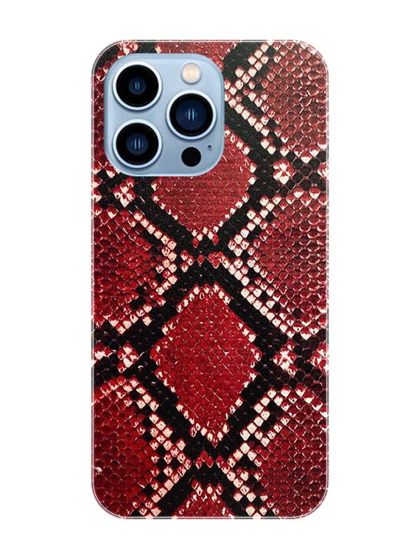 Захисна плівка Шкіра пітона (червона) на задню панель для iPhone 13 Pro Max