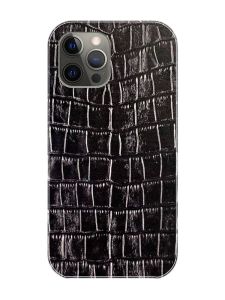 Захисна плівка Шкіра крокодила (чорна) на задню панель для iPhone 12 Pro Max