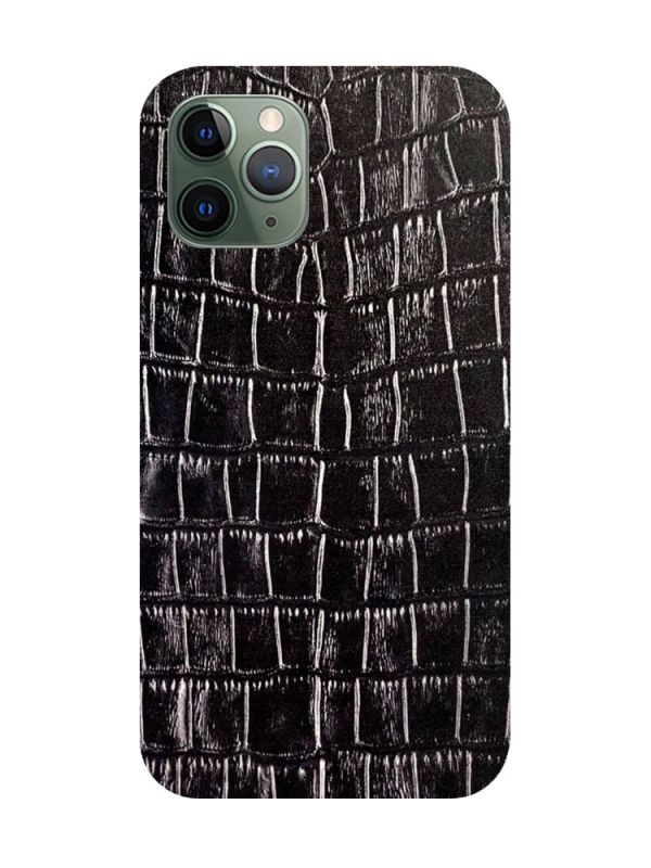 Захисна плівка Шкіра крокодила (чорна) на задню панель для iPhone 12
