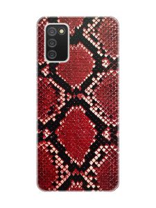 Захисна плівка Шкіра пітона (червона) на задню панель для Samsung A02s