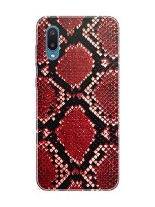 Захисна плівка на задню панель для Samsung A02/A022 (2021) :: Шкіра пітона (червона)