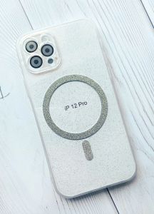 Прозорий чохол з діамантовим блиском на iPhone 12 Pro із підтримкою MagSafe
