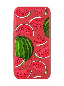 Чохол-книжка з малюнком для Xiaomi Redmi Note 8T Червоний :: Кавуни (принт 341)