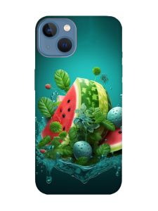 Матовий чохол з червоними боками на Apple iPhone 13 :: Кавунова фантазія (принт 337)