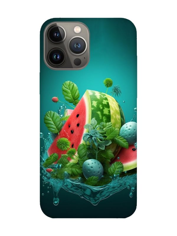 Матовий чохол з червоними боками на Apple iPhone 13 Pro :: Кавунова фантазія (принт 337)