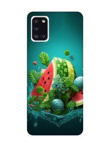 Матовий чохол з червоними боками на Samsung Galaxy A31 :: Кавунова фантазія (принт 337)