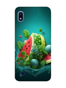 Матовий чохол з червоними боками на Samsung Galaxy A10 (2019) A105 :: Кавунова фантазія (принт 337)