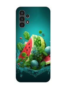 Матовий чохол з рожевими боками на Samsung A13 4G :: Кавунова фантазія (принт 337)