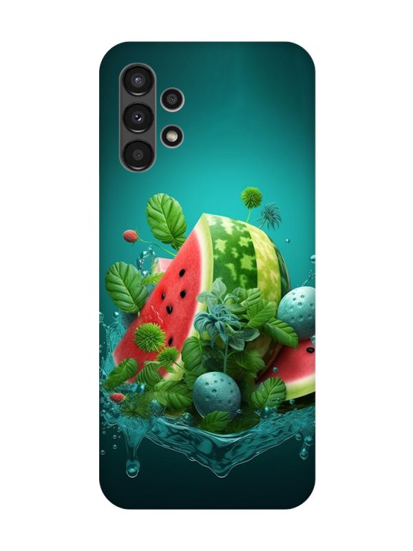 Матовий чохол з рожевими боками на Samsung A13 4G :: Кавунова фантазія (принт 337)