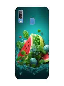 Матовий чохол з рожевими боками на Samsung Galaxy A30 (2019) / A20 (2019) :: Кавунова фантазія (принт 337)