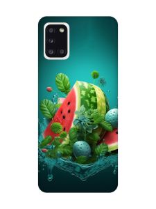 Матовий чохол з рожевими боками на Samsung Galaxy A31 :: Кавунова фантазія (принт 337)