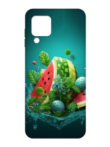 Матовий чохол з чорними боками на Samsung Galaxy M32 / A22 / M22 4G :: Кавунова фантазія (принт 337)