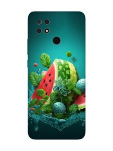 Матовий чохол з чорними боками на Xiaomi Redmi 10C :: Кавунова фантазія (принт 337)