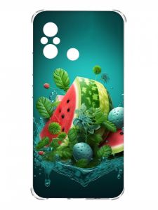 Чохол з потовщеними кутами на Xiaomi Redmi 12C :: Кавунова фантазія (принт 337)