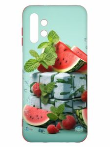 Матовий чохол з червоними боками на Samsung A13 4G :: Кавунова свіжість (принт 338)