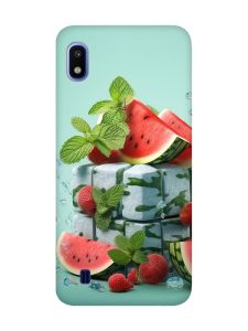 Матовий чохол з червоними боками на Samsung Galaxy A10 (2019) A105 :: Кавунова свіжість (принт 338)