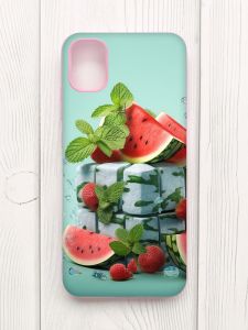 Матовий чохол з рожевими боками на Samsung Galaxy A04E/A042 :: Кавунова свіжість (принт 338)