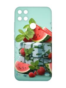 Матовий чохол з рожевими боками на Xiaomi Redmi 10C :: Кавунова свіжість (принт 338)