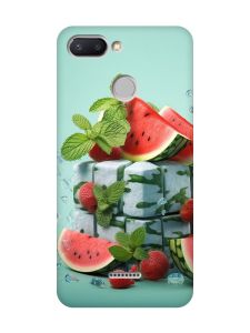 Матовий чохол з рожевими боками на Xiaomi Redmi 6 :: Кавунова свіжість (принт 338)