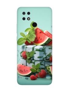 Матовий чохол з чорними боками на Xiaomi Redmi 10C :: Кавунова свіжість (принт 338)