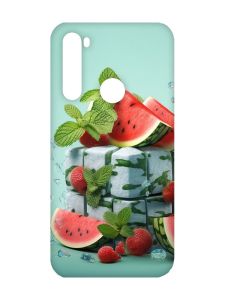 Матовий чохол з чорними боками на Xiaomi Redmi Note 8 :: Кавунова свіжість (принт 338)