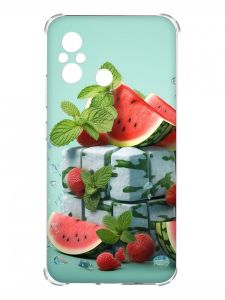 Чохол з потовщеними кутами на Xiaomi Redmi 12C :: Кавунова свіжість (принт 338)