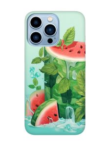 Матовий чохол з бірюзовими боками на Apple iPhone 13 Pro Max :: Кавуновий айсберг (принт 339)