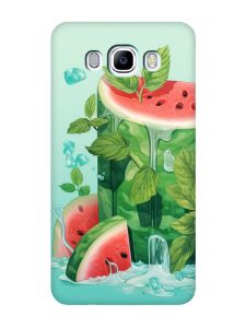 Матовий чохол з бірюзовими боками на Samsung Galaxy J7(2016) J710 :: Кавуновий айсберг (принт 339)