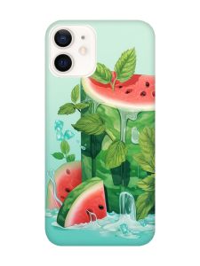 Матовий чохол з червоними боками на Apple iPhone 12 / 12 Pro (6.1) :: Кавуновий айсберг (принт 339)