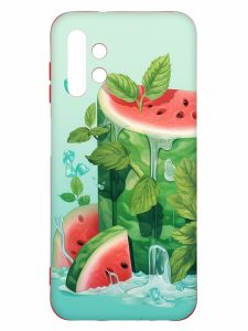 Матовий чохол з червоними боками на Samsung A13 4G :: Кавуновий айсберг (принт 339)