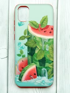 Матовий чохол з червоними боками на Samsung Galaxy A04E/A042 :: Кавуновий айсберг (принт 339)