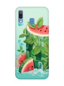 Матовий чохол з червоними боками на Samsung Galaxy A30 (2019) / A20 (2019) :: Кавуновий айсберг (принт 339)