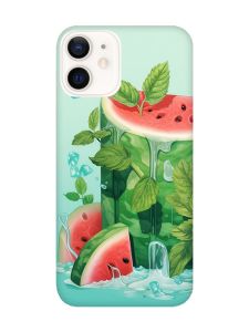 Матовий чохол з рожевими боками на Apple iPhone 12 / 12 Pro (6.1) :: Кавуновий айсберг (принт 339)