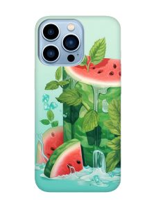 Матовий чохол з рожевими боками на Apple iPhone 13 Pro Max :: Кавуновий айсберг (принт 339)