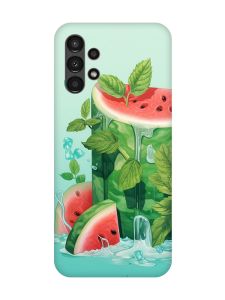 Матовий чохол з рожевими боками на Samsung A13 4G :: Кавуновий айсберг (принт 339)