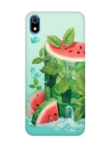 Матовий чохол з рожевими боками на Xiaomi Redmi 7A :: Кавуновий айсберг (принт 339)