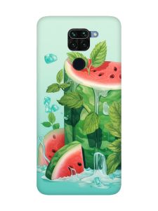 Матовий чохол з чорними боками на Xiaomi Redmi Note 9 :: Кавуновий айсберг (принт 339)