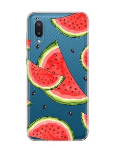 Прозорий чохол на Samsung Galaxy A02/A022 (2021) :: Скибки кавуна (принт 342)